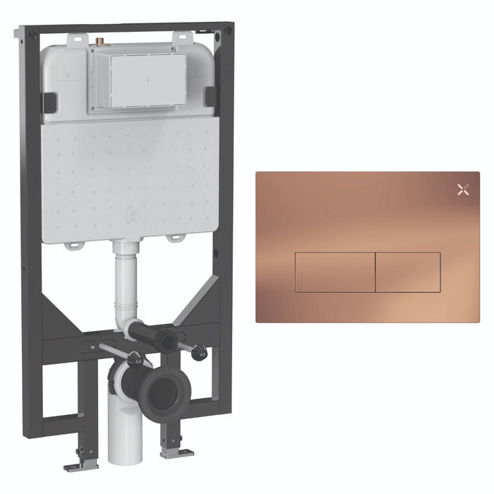 Crosswater MPRO Stainless Steel Ultra Slim 1140mm Concealed Cistern Toilet Frame Set 5