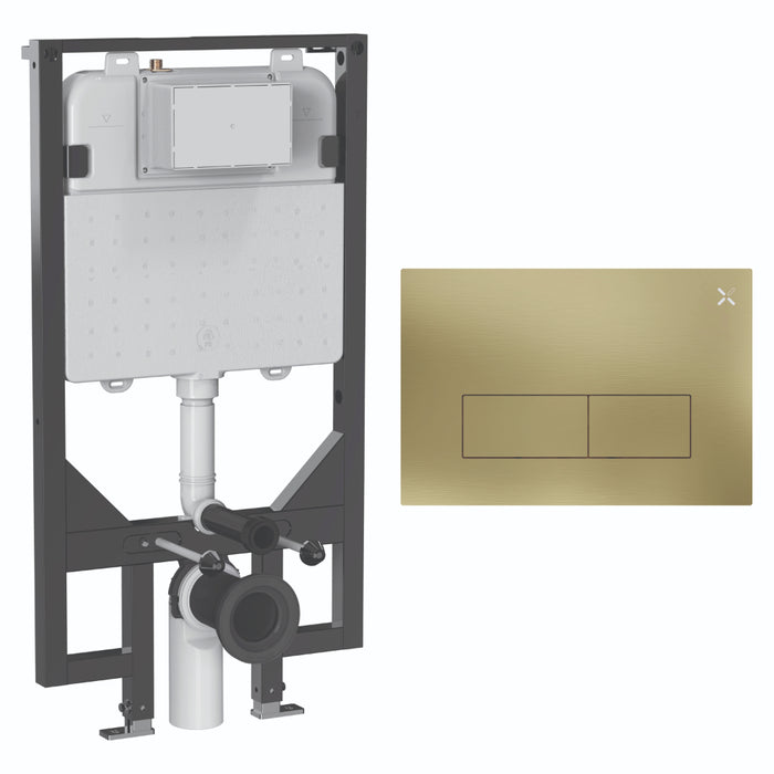Crosswater MPRO Stainless Steel Ultra Slim 1140mm Concealed Cistern Toilet Frame Set 5