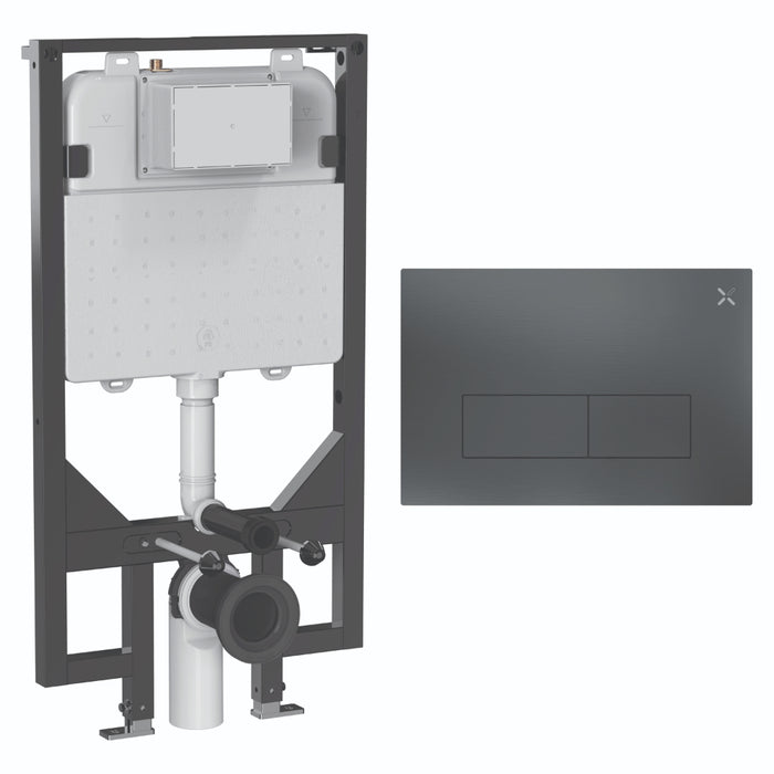Crosswater MPRO Stainless Steel Ultra Slim 1140mm Concealed Cistern Toilet Frame Set 5