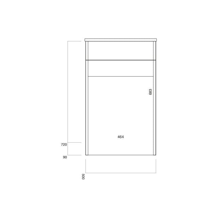 Scudo Muro Plus 500mm Back To Wall WC Unit