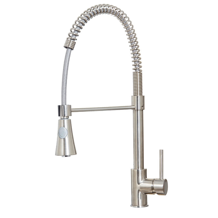 Scudo Tirare Spring Neck Single Lever Kitchen Mixer Tap with Pull-Out Spray
