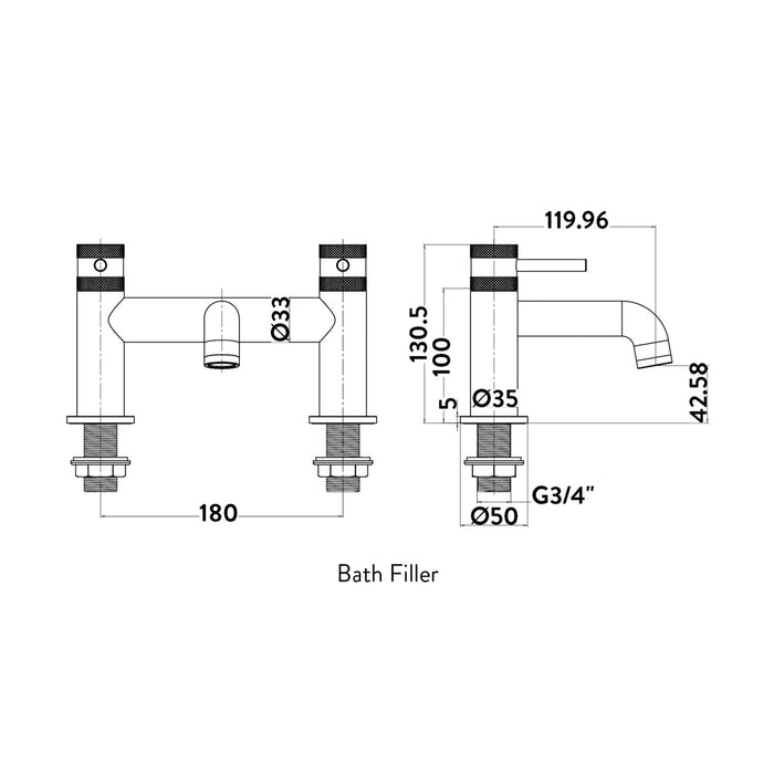 Scudo Core Bath Filler Tap