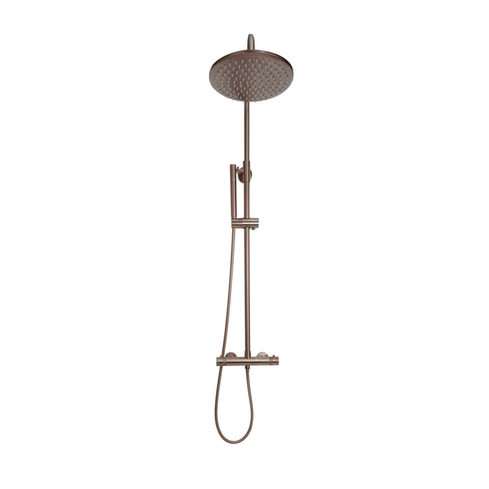 Scudo Core Round Thermostatic Exposed Rigid Riser Shower Kit