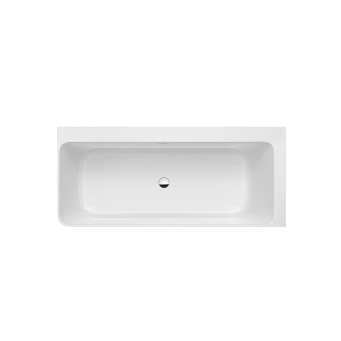Roca Ona Stonex Corner Bath with Panels & Click Clack Waste & Trap - 1600mm x 700mm