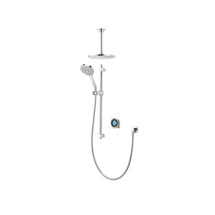 Aqualisa Optic Q Smart Digital Shower Concealed with Adjustable & Ceiling Fixed Head - High Pressure/Combi