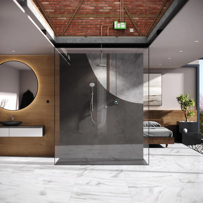 Aqualisa Optic Q Smart Digital Shower Concealed with Adjustable & Ceiling Fixed Head - Gravity Pumped