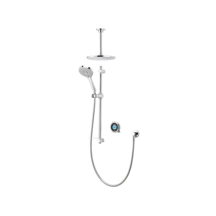 Aqualisa Optic Q Smart Digital Shower Concealed with Adjustable & Ceiling Fixed Head - Gravity Pumped