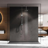 Aqualisa Optic Q Smart Digital Shower Exposed with Adjustable & Ceiling Fixed Head - Gravity Pumped