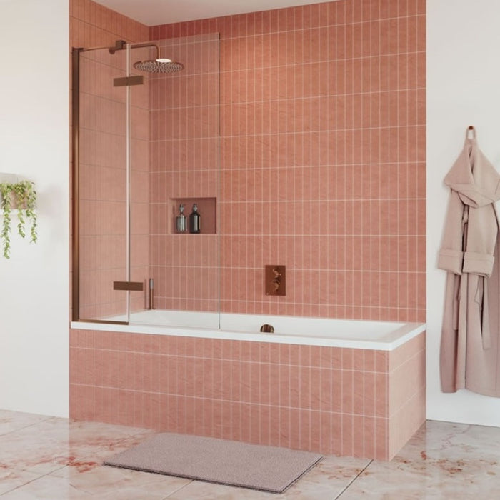 Crosswater Optix 10 Bath Screen With Inline Panel - 900mm Wide