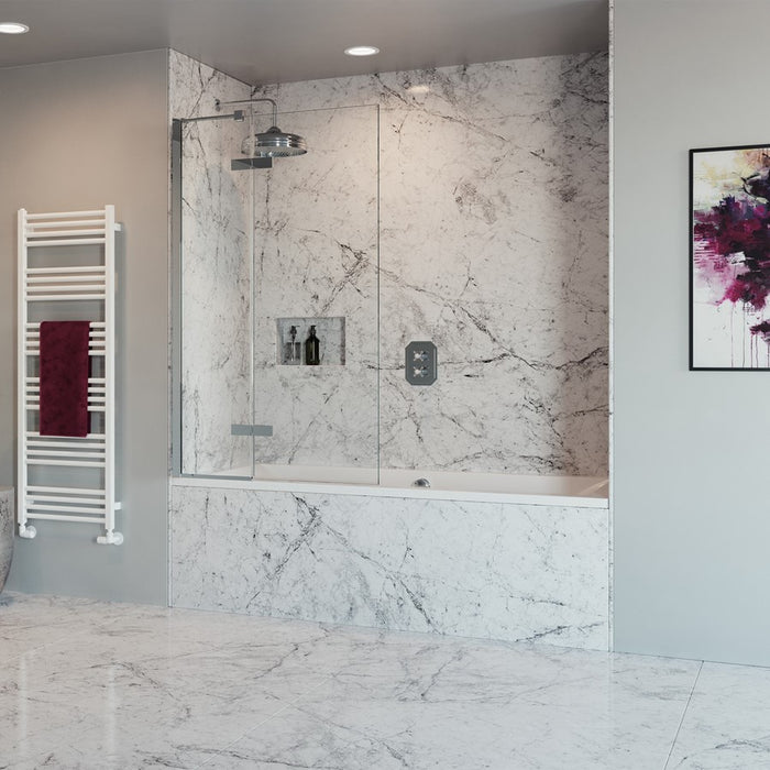 Crosswater Optix 10 Bath Screen With Inline Panel - 900mm Wide