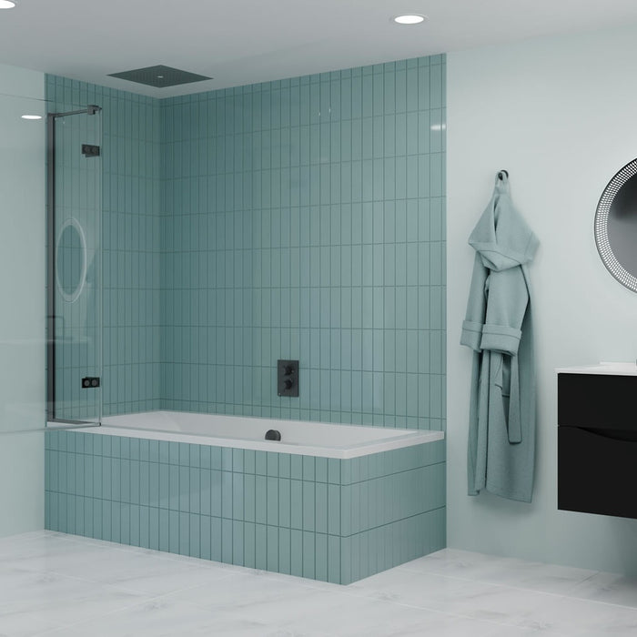 Crosswater Optix 10 Bath Screen With Inline Panel - 900mm Wide