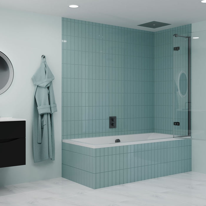 Crosswater Optix 10 Bath Screen With Inline Panel - 900mm Wide
