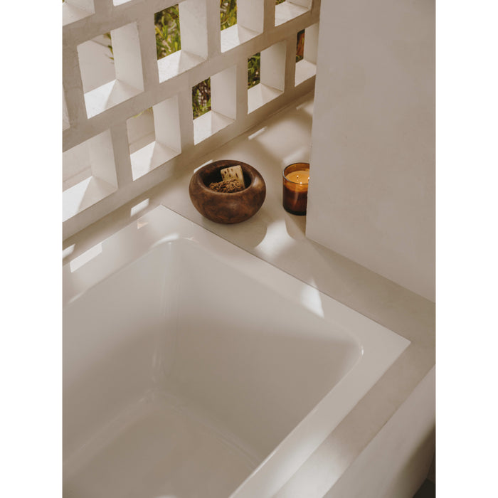 Roca Ona Stonex Corner Bath with Panels & Click Clack Waste & Trap - 1600mm x 700mm