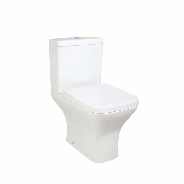 Scudo Porto Rimless Open Back Close Coupled Toilet with Soft Close Seat