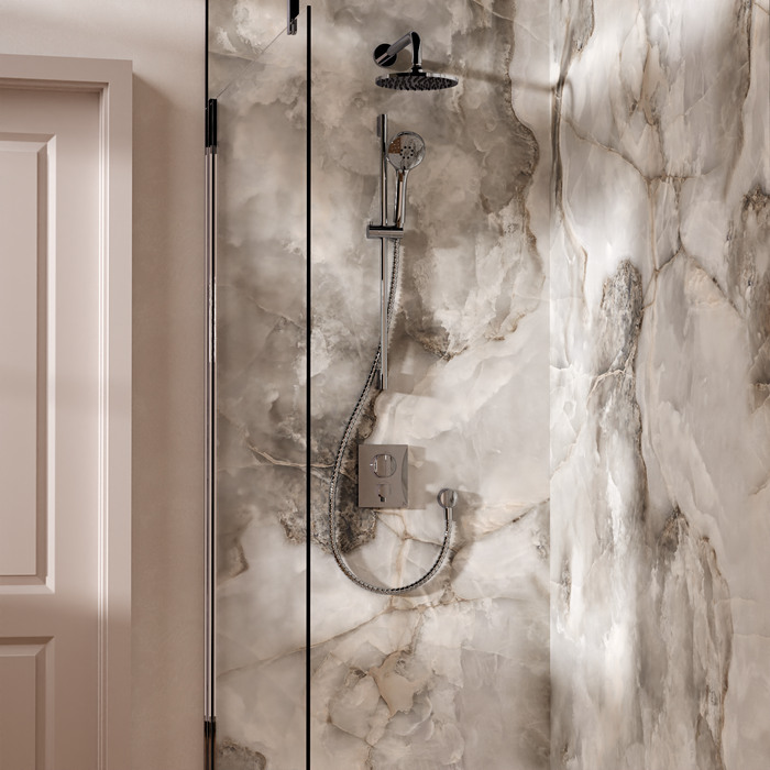 Crosswater Crossbox Push Shower Set 2 with Fixed Head & Handset