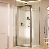 Crosswater Clear 6 Pivot Shower Door With Side Panel