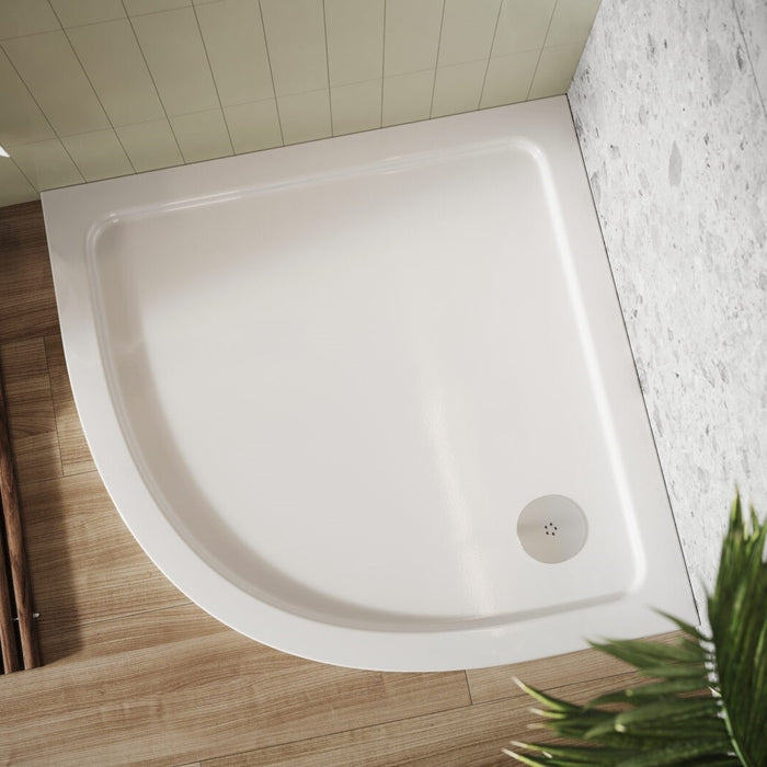 Scudo Riva Quadrant Shower Tray with Waste - White