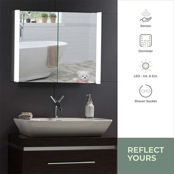 Quasar LED Illuminated Mirror Cabinet