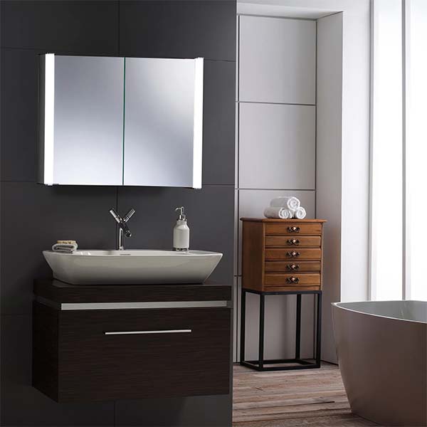 Quasar LED Illuminated Mirror Cabinet