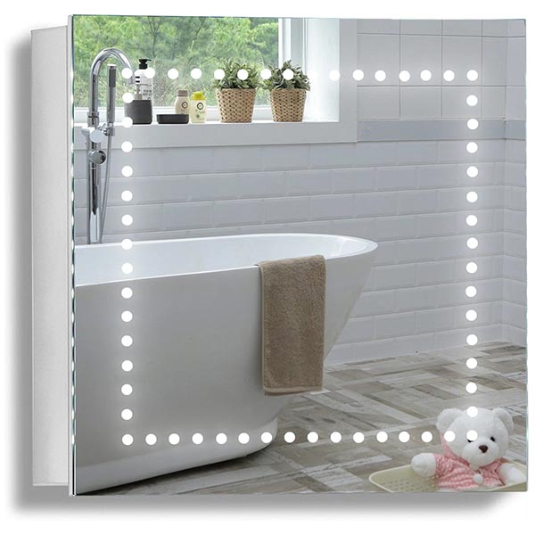 Pallas LED Illuminated Mirror Cabinet - 500mm x 500mm