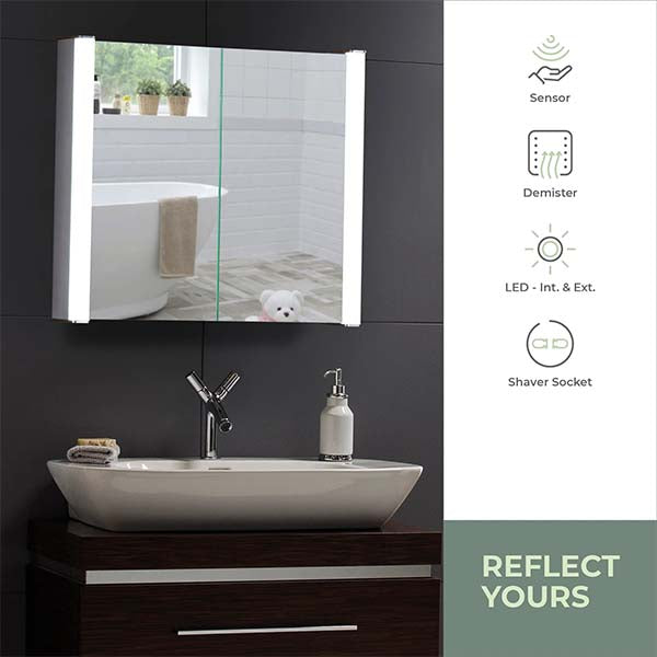 Quasar LED Illuminated Mirror Cabinet