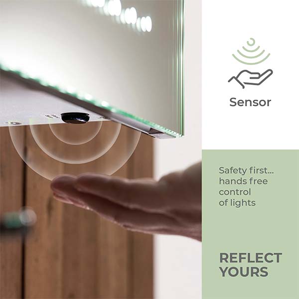 Quasar LED Illuminated Mirror Cabinet