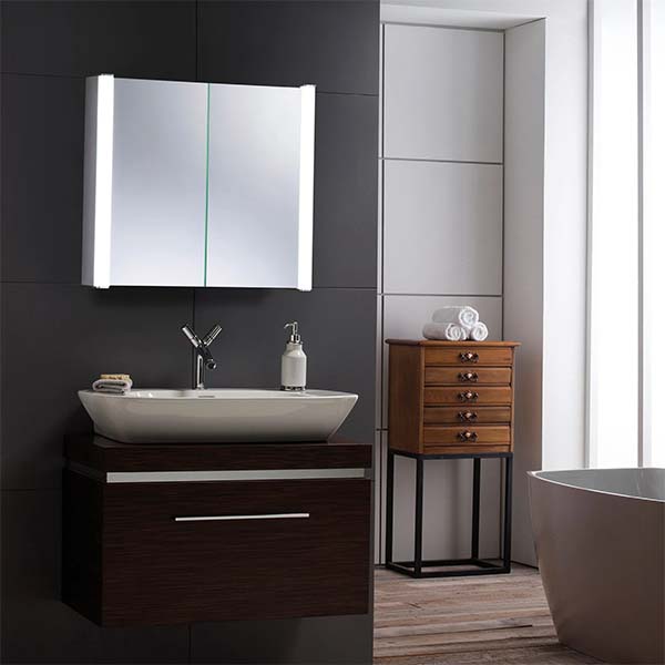 Quasar LED Illuminated Mirror Cabinet