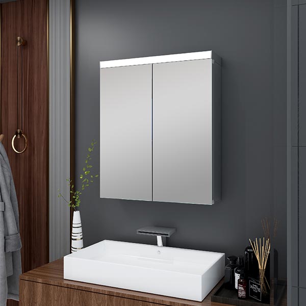 Nore LED Illuminated Mirror Cabinet - 700mm x 600mm