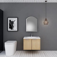 Vartry Arched Bevelled Non-Illuminated Mirror - 600mm x 450mm