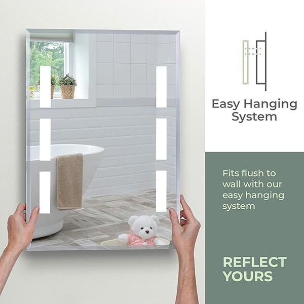 Atlas LED Illuminated Mirror - 800mm x 600mm