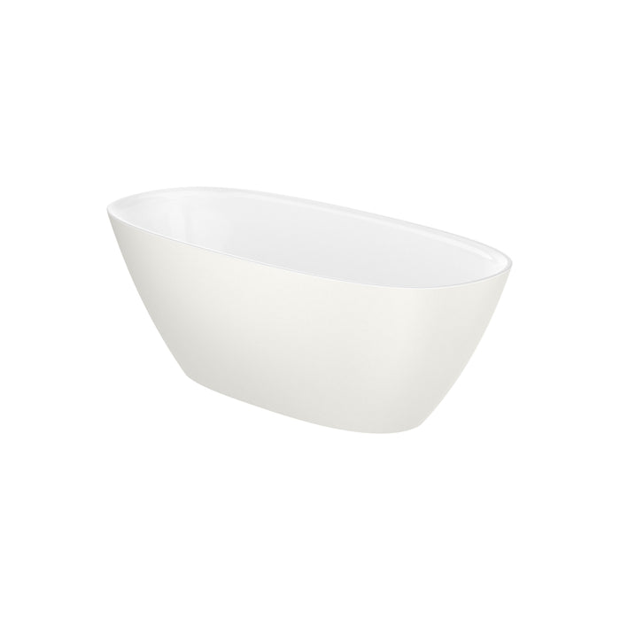 Roca Ariane Oval Stonex Freestanding Bath with Click Clack Waste & Trap - 1650mm x 750mm