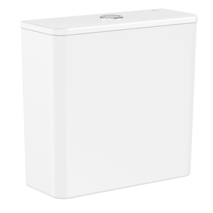 Roca Optica Vortex Rimless Open Back Close Coupled Toilet with Soft Close Seat