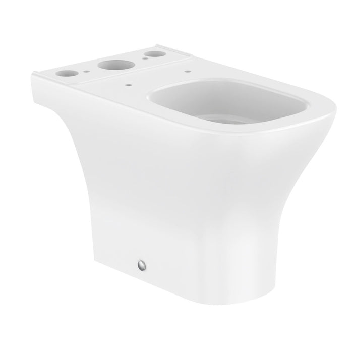 Roca Optica Vortex Rimless Open Back Close Coupled Toilet with Soft Close Seat