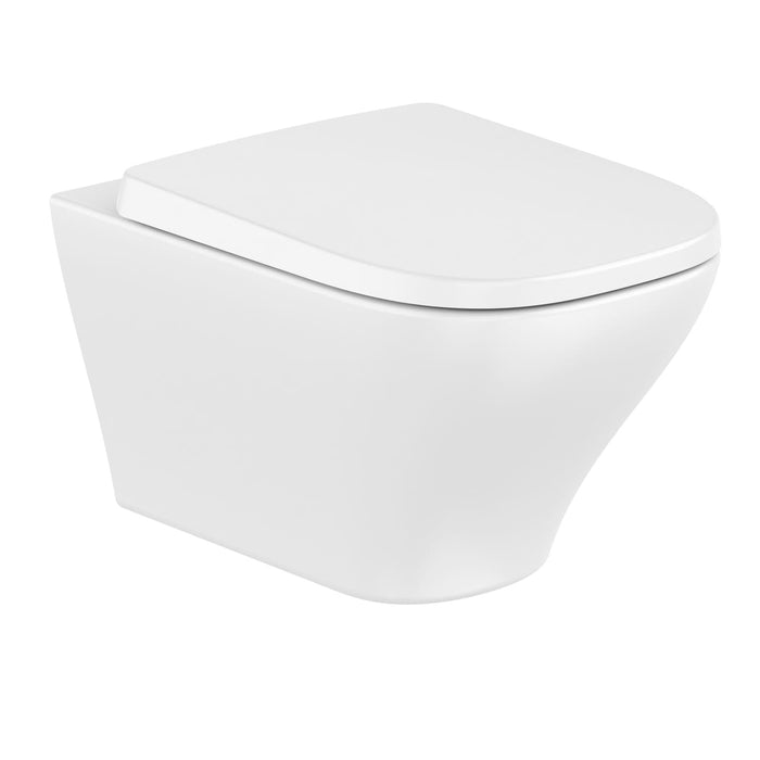 Roca Optica Vortex Rimless Wall Hung Toilet with Soft Close Seat