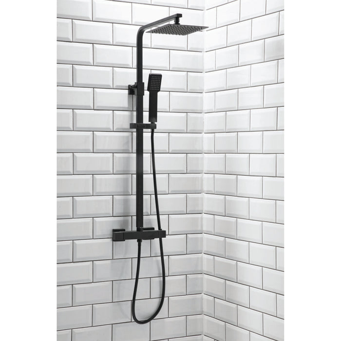 Scudo Elliot Square Thermostatic Rigid Riser Mixer Shower inc. Easy Fix Kit