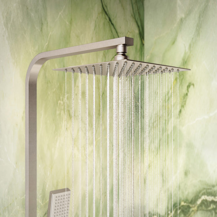 Scudo Elliot Square Thermostatic Rigid Riser Mixer Shower inc. Easy Fix Kit