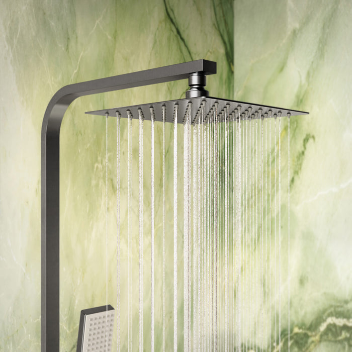 Scudo Elliot Square Thermostatic Rigid Riser Mixer Shower inc. Easy Fix Kit