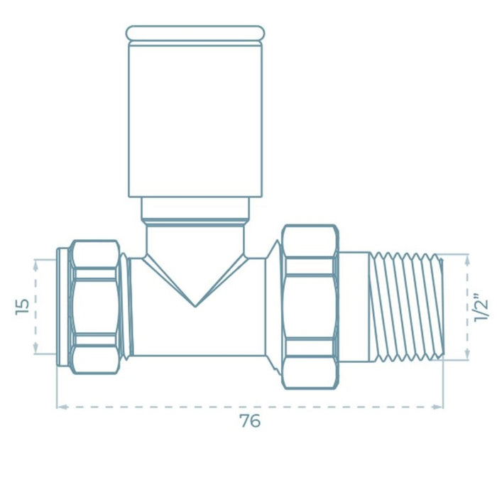 Sonas Round Straight Radiator Valves