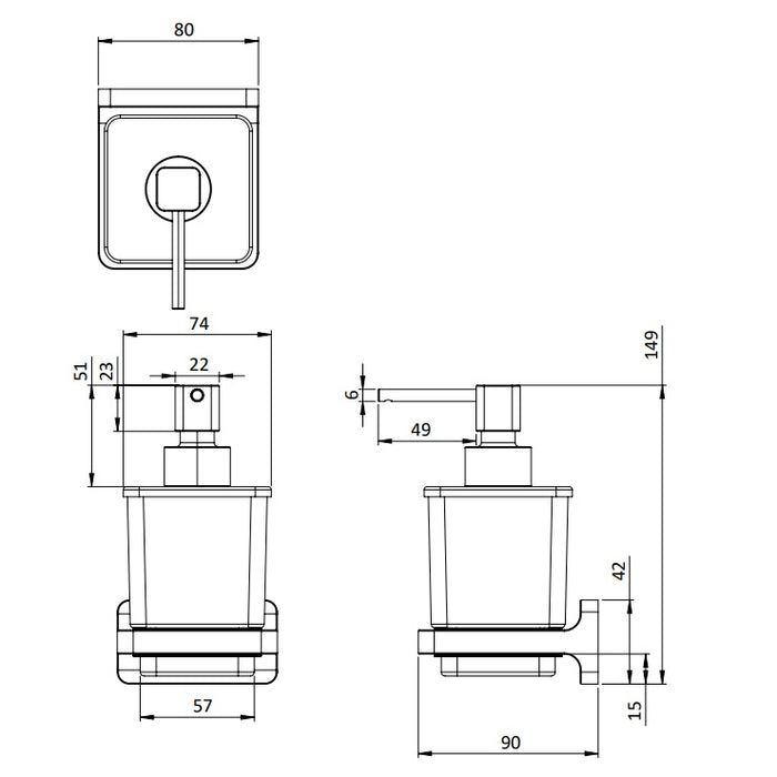 Crosswater Rotar Soap Dispenser