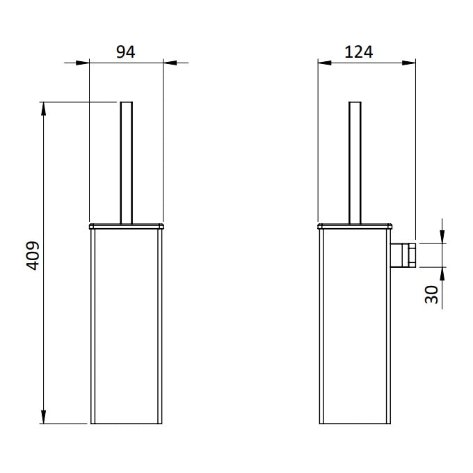 Crosswater Rotar Toilet Brush Holder