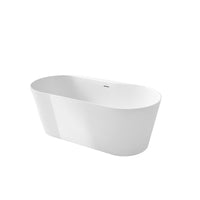 Roca Raina Oval Double Ended Stonex Freestanding Bath with Click Clack Waste & Trap - 1590mm x 790mm