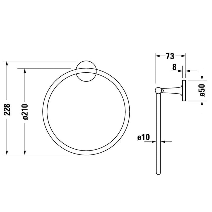 Duravit Starck T Towel Ring