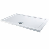 Scudo Riva Rectangular Shower Tray with Waste - White