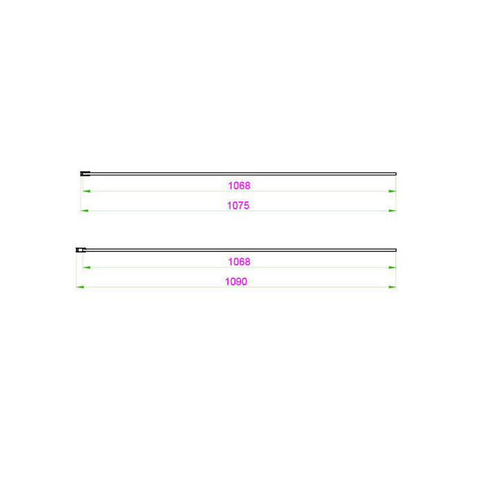 Scudo Forte 8mm Wetroom Fluted Glass Panel with Profile Kit