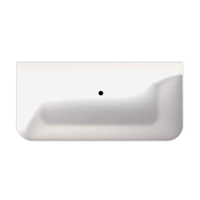 Scudo Porto Back to Wall Double Ended Freestanding Bath - 1700mm x 800mm - Gloss White