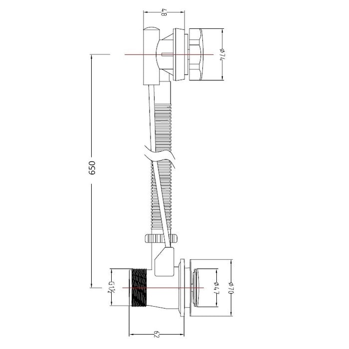 Scudo Round Click Clack Bath Waste & Overflow