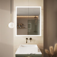 Scudo Prospr Double Door Bluetooth Illuminated LED Mirror Cabinet - 700mm x 600mm