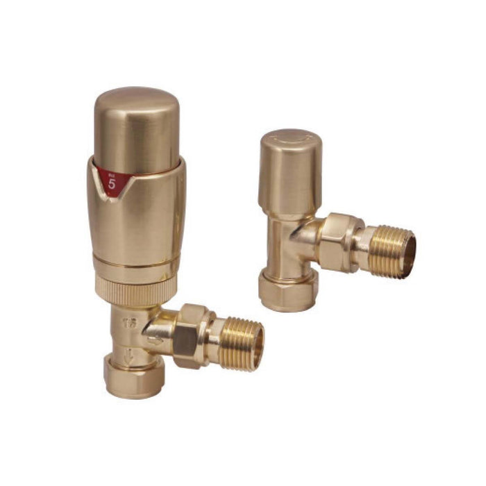 Scudo Angled Designer TRV Radiator Valves (Pair)