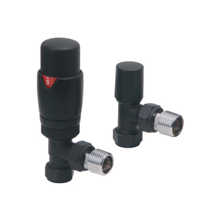 Scudo Angled Designer TRV Radiator Valves (Pair)