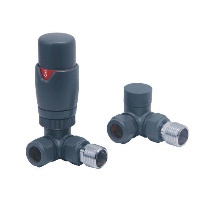 Scudo Corner Designer TRV Radiator Valves (Pair)